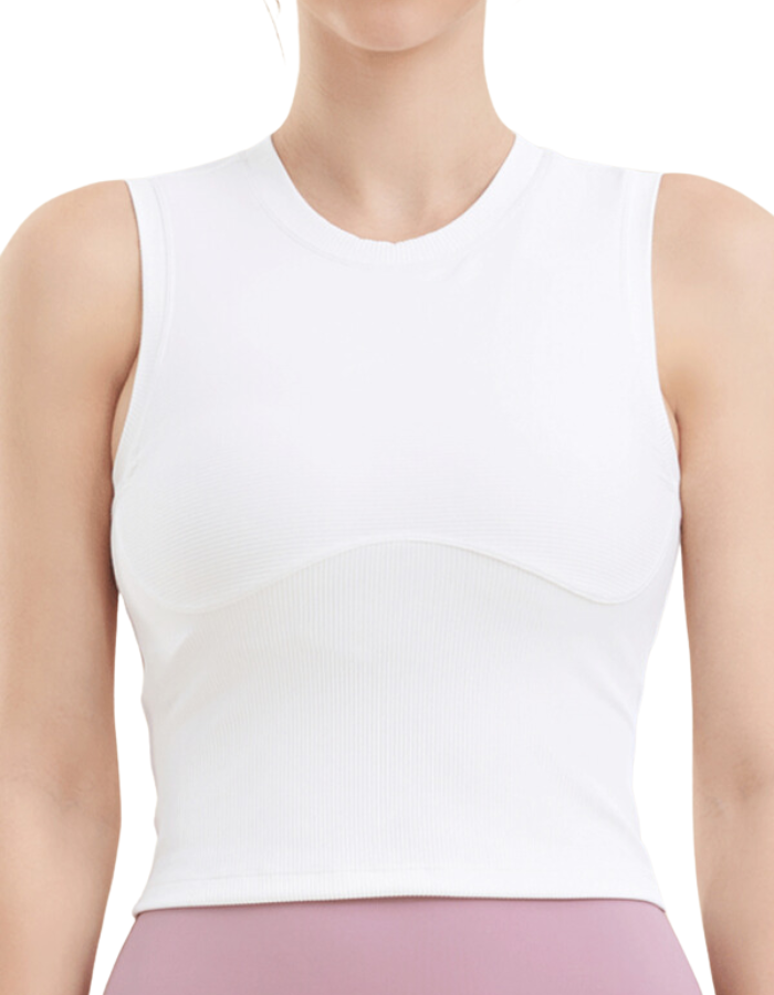 SHOPIQAT Women's Round Neck Sports Tight Yoga Vest - Premium  from shopiqat - Just $6.800! Shop now at shopiqat