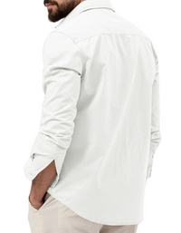 SHOPIQAT Men's New Multi-Pocket Casual Long-Sleeved Shirt - Premium  from shopiqat - Just $9.400! Shop now at shopiqat