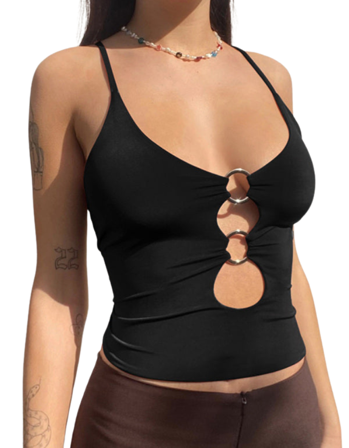 SHOPIQAT Fashionable Chest Hollow Out Navel Slimming Camisole Top - Premium  from shopiqat - Just $5.200! Shop now at shopiqat