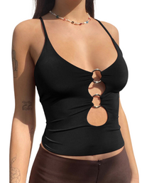 SHOPIQAT Fashionable Chest Hollow Out Navel Slimming Camisole Top - Premium  from shopiqat - Just $5.200! Shop now at shopiqat