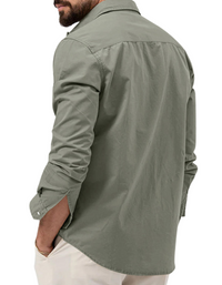 SHOPIQAT Men's New Multi-Pocket Casual Long-Sleeved Shirt - Premium  from shopiqat - Just $9.400! Shop now at shopiqat