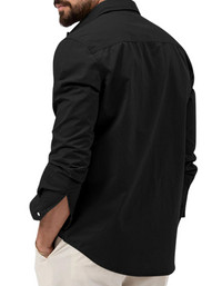 SHOPIQAT Men's New Multi-Pocket Casual Long-Sleeved Shirt - Premium  from shopiqat - Just $9.400! Shop now at shopiqat