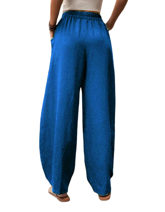 SHOPIQAT Women's Pants Solid Colour Pocket Casual Elastic Pants Trousers - Premium  from shopiqat - Just $8.250! Shop now at shopiqat
