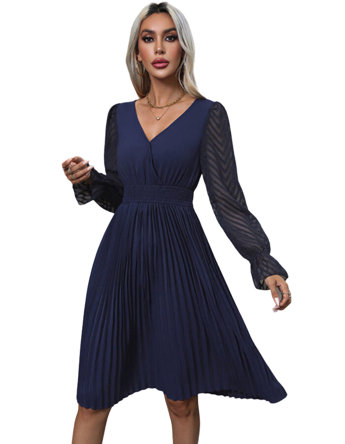 SHOPIQAT New Fashion Women's Solid Color Dress - Premium Dresses from shopiqat - Just $11.300! Shop now at shopiqat