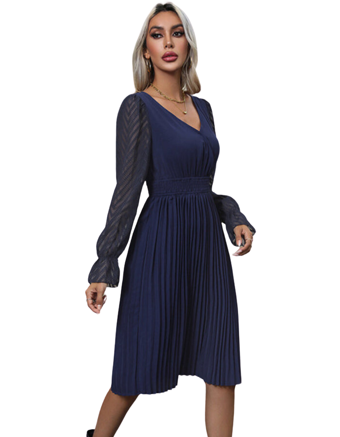 SHOPIQAT New Fashion Women's Solid Color Dress - Premium Dresses from shopiqat - Just $11.300! Shop now at shopiqat