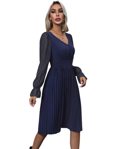 SHOPIQAT New Fashion Women's Solid Color Dress - Premium Dresses from shopiqat - Just $11.300! Shop now at shopiqat