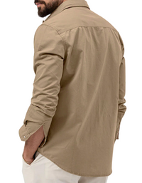 SHOPIQAT Men's New Multi-Pocket Casual Long-Sleeved Shirt - Premium  from shopiqat - Just $9.400! Shop now at shopiqat