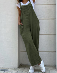SHOPIQAT Ankle Length Linen Jumpsuit