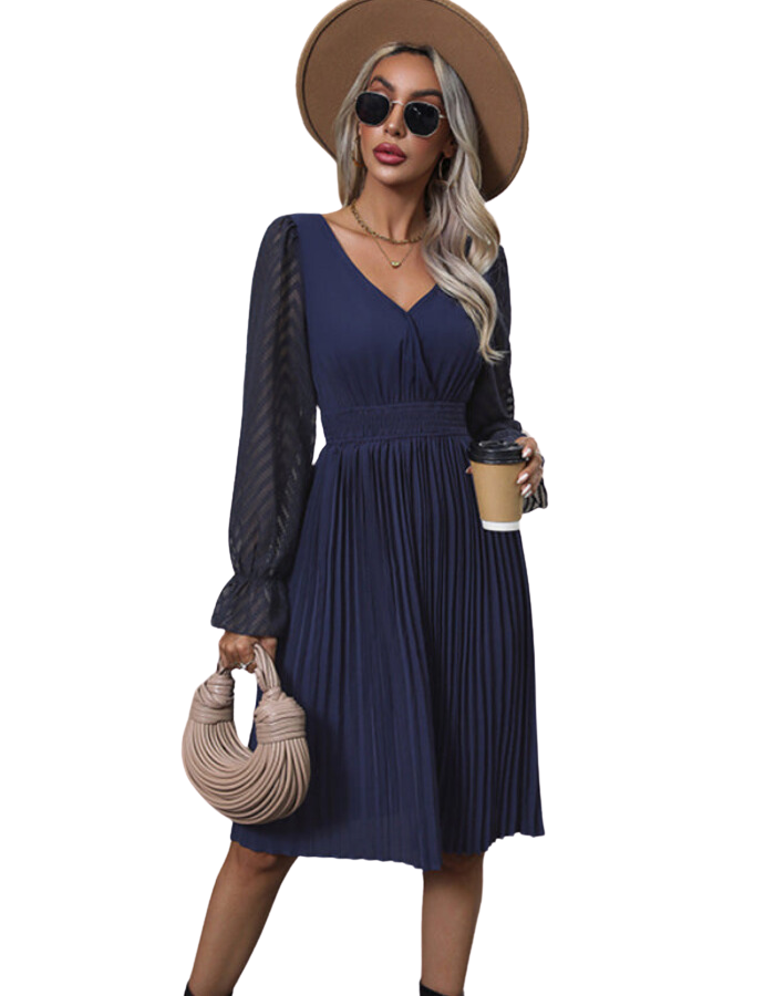 SHOPIQAT New Fashion Women's Solid Color Dress - Premium Dresses from shopiqat - Just $11.300! Shop now at shopiqat