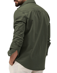 SHOPIQAT Men's New Multi-Pocket Casual Long-Sleeved Shirt - Premium  from shopiqat - Just $9.400! Shop now at shopiqat