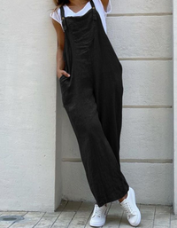 SHOPIQAT Ankle Length Linen Jumpsuit