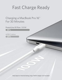 Anker PowerLine III Flow USB-C to USB-C 100W (0.9m/ 3ft) - White