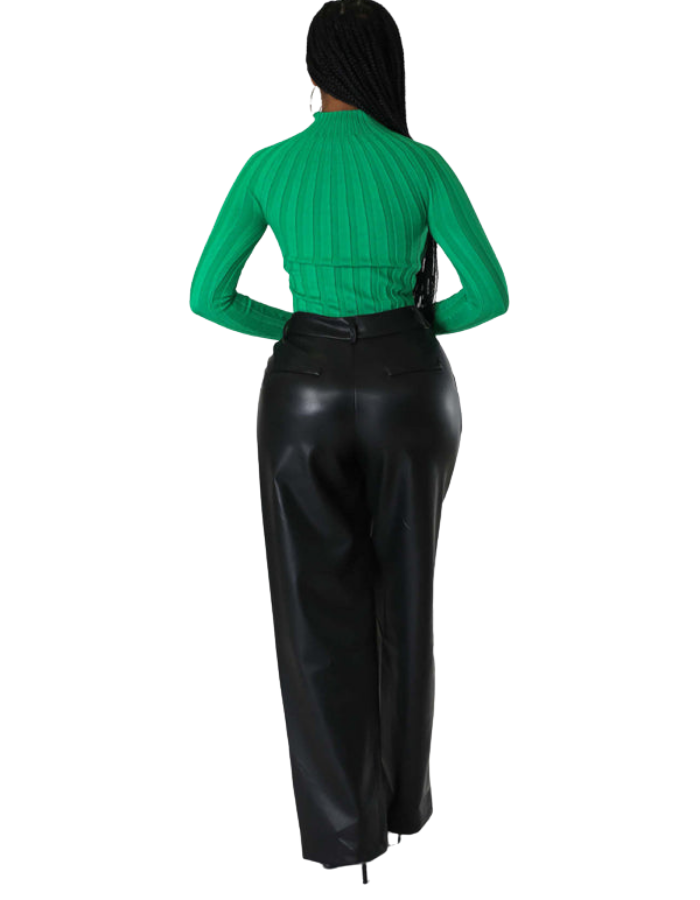 SHOPIQAT PU Women's Loose Wide-Leg Pocket Casual Leather Pants - Premium  from shopiqat - Just $11.900! Shop now at shopiqat