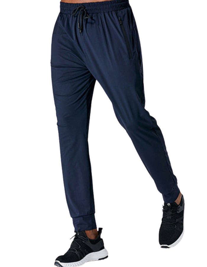 SHOPIQAT Men's Quick-Drying Elastic Casual Fitness Training Zipper Trousers - Premium  from shopiqat - Just $8.700! Shop now at shopiqat