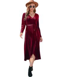 SHOPIQAT Slit Strappy Gold Velvet Mid-Length Dress - Premium  from shopiqat - Just $10.900! Shop now at shopiqat