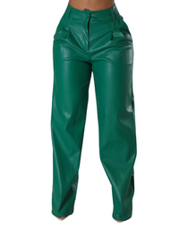 SHOPIQAT PU Women's Loose Wide-Leg Pocket Casual Leather Pants - Premium  from shopiqat - Just $11.900! Shop now at shopiqat