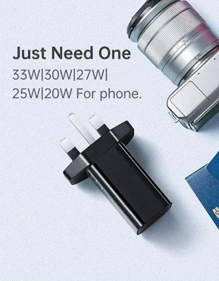 Engage Dual Port Quick Charger Power Adapter 33W PD - Black
