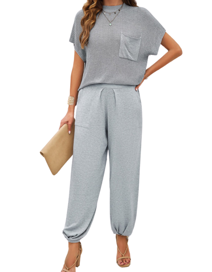 SHOPIQAT Spring and Summer Temperament Casual Woolen Trousers Suit - Premium  from shopiqat - Just $16.750! Shop now at shopiqat
