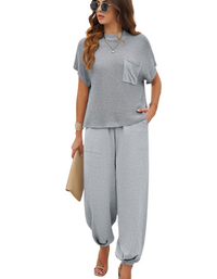 SHOPIQAT Spring and Summer Temperament Casual Woolen Trousers Suit - Premium  from shopiqat - Just $16.750! Shop now at shopiqat