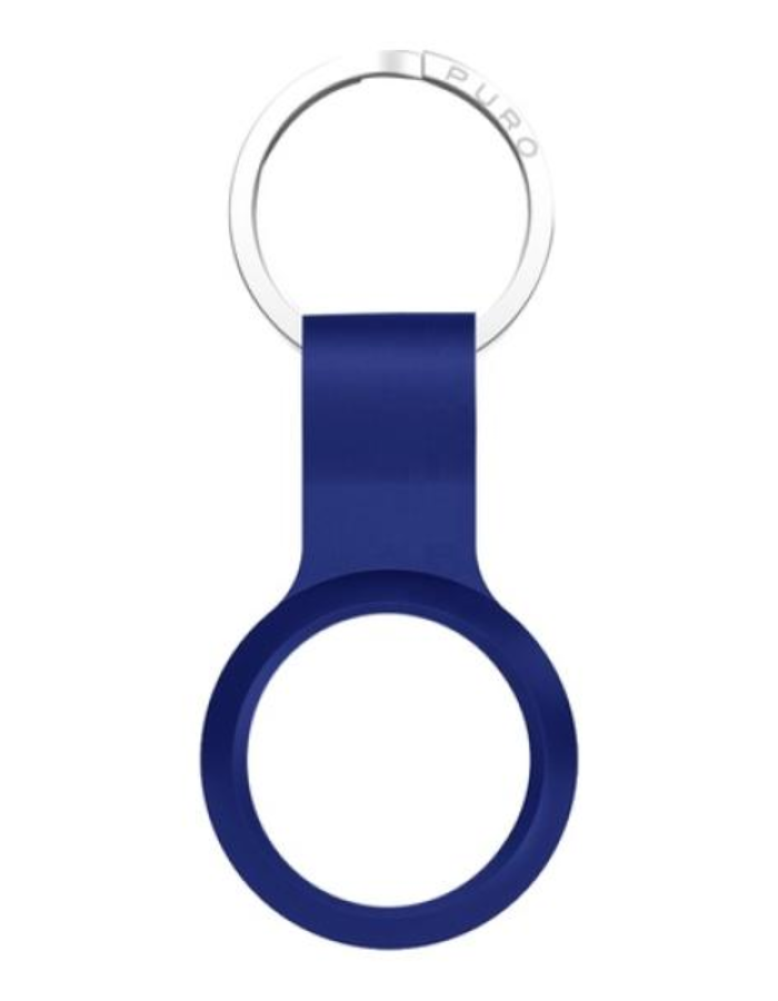 Puro Apple Airtag Icon Case with Carbiner - Blue