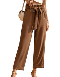 SHOPIQAT Women's Woven Solid Colour Commuter Trousers - Premium  from shopiqat - Just $11.500! Shop now at shopiqat