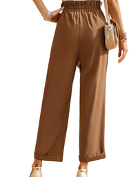 SHOPIQAT Women's Woven Solid Colour Commuter Trousers - Premium  from shopiqat - Just $11.500! Shop now at shopiqat