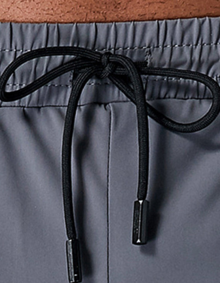 SHOPIQAT Men's Quick-Drying Elastic Casual Fitness Training Zipper Trousers - Premium  from shopiqat - Just $8.700! Shop now at shopiqat