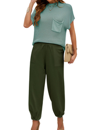 SHOPIQAT Spring and Summer Temperament Casual Woolen Trousers Suit - Premium  from shopiqat - Just $16.750! Shop now at shopiqat