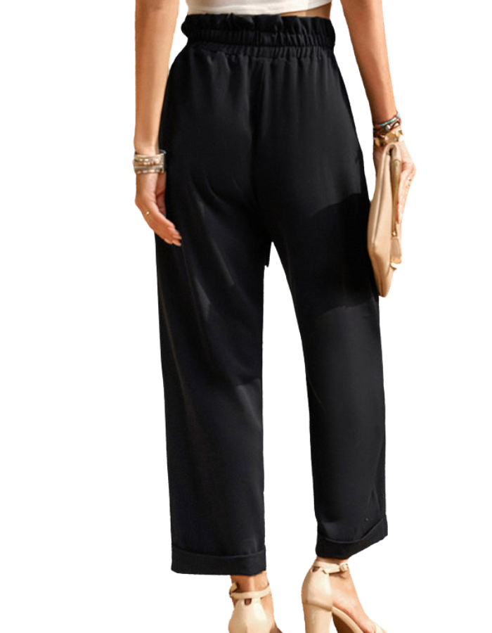 SHOPIQAT Women's Woven Solid Colour Commuter Trousers - Premium  from shopiqat - Just $11.500! Shop now at shopiqat