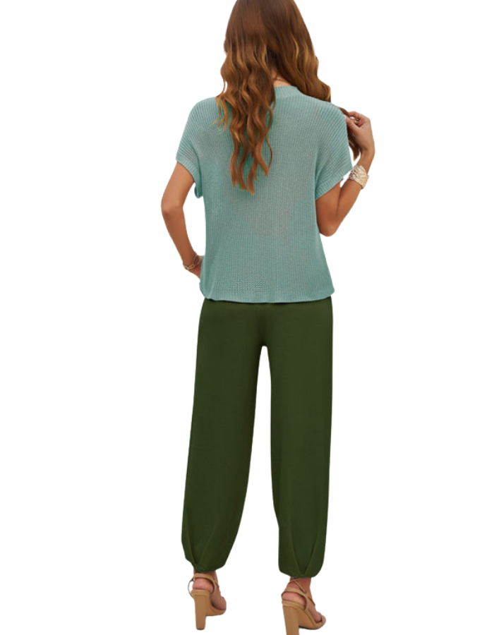SHOPIQAT Spring and Summer Temperament Casual Woolen Trousers Suit - Premium  from shopiqat - Just $16.750! Shop now at shopiqat