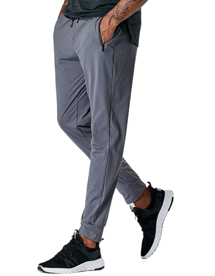 SHOPIQAT Men's Quick-Drying Elastic Casual Fitness Training Zipper Trousers - Premium  from shopiqat - Just $8.700! Shop now at shopiqat