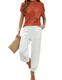 SHOPIQAT Spring and Summer Temperament Casual Woolen Trousers Suit - Premium  from shopiqat - Just $16.750! Shop now at shopiqat