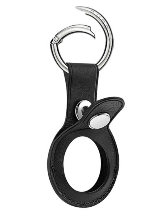 Puro Apple Airtag Sky Case with Carabiner - Black
