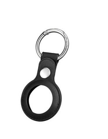 Puro Apple Airtag Sky Case with Carabiner - Black