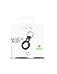 Puro Apple Airtag Sky Case with Carabiner - Black