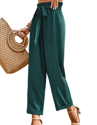 SHOPIQAT Women's Woven Solid Colour Commuter Trousers - Premium  from shopiqat - Just $11.500! Shop now at shopiqat