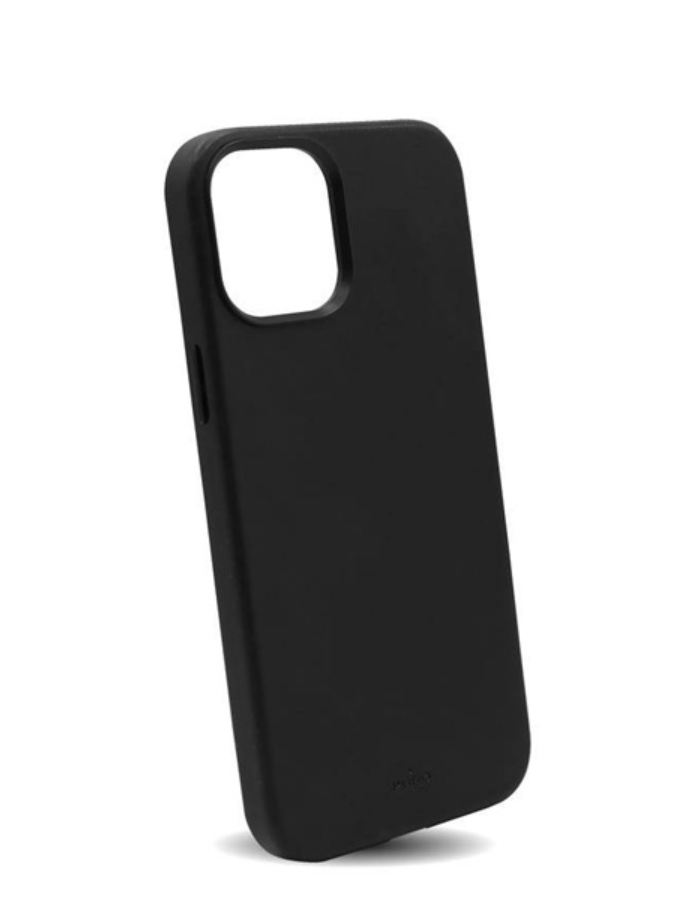 Puro iPhone 12 Pro Max Look SKY Case Leather - Black