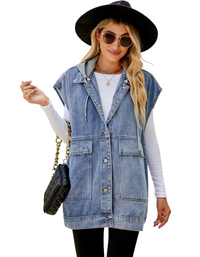 SHOPIQAT Denim Utility Vest