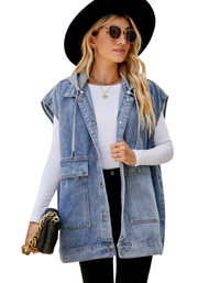 SHOPIQAT Denim Utility Vest