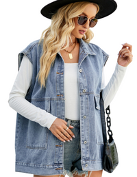 SHOPIQAT Denim Utility Vest