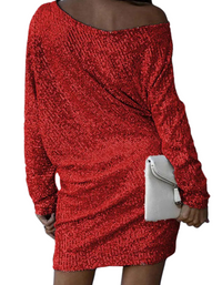 SHOPIQAT New Women's Midi Skirt Oblique Shoulder Sequin Dress Skirt - Premium  from kakaclo - Just $11.500! Shop now at shopiqat