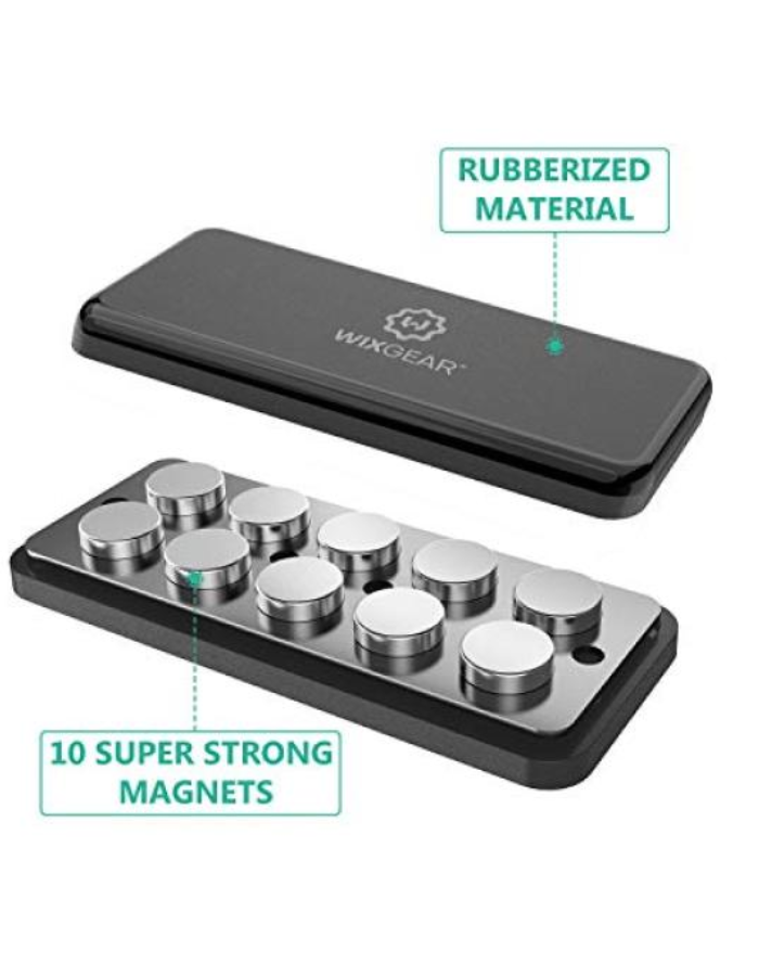 Wizgear Magnetic Phone Car Mount Universal Stick On Rectangle Flat Dashboard