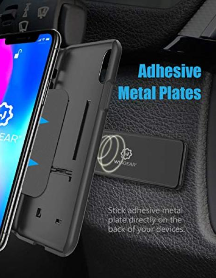 Wizgear Magnetic Phone Car Mount Universal Stick On Rectangle Flat Dashboard