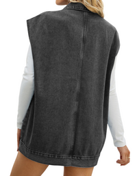 SHOPIQAT Denim Utility Vest