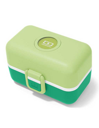 Monbento - MB Tresor Green Apple Bento Lunch Box for Kids - 3 Compartment for School Lunch and Snack Packing