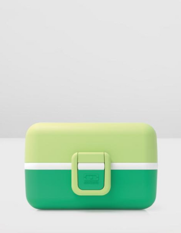 Monbento - MB Tresor Green Apple Bento Lunch Box for Kids - 3 Compartment for School Lunch and Snack Packing