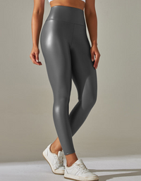 SHOPIQAT New Plus Size High Waist Tight PU Leather Colorful Yoga Leggings - Premium  from shopiqat - Just $6.500! Shop now at shopiqat