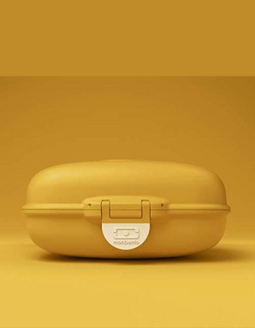 Monbento - MB Gram Yellow Mustard Snack Box for Kids