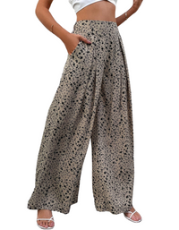 SHOPIQAT Ladies Floral Print Loose High Waist Drape Wide Leg Pants - Premium  from shopiqat - Just $8.500! Shop now at shopiqat
