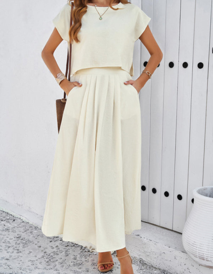SHOPIQAT New Spring and Summer Casual Sleeveless Top and Long Skirt Suit - Premium  from shopiqat - Just $11.200! Shop now at shopiqat